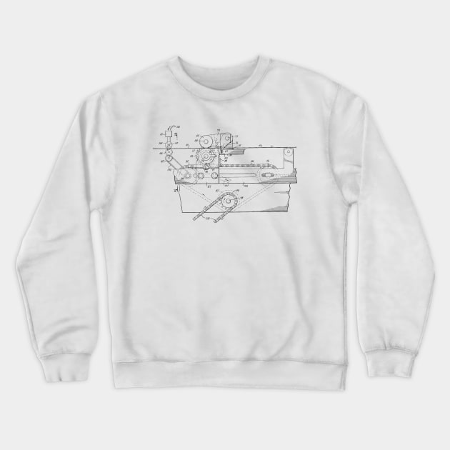 Manufacture for use of labels for bottles Vintage Patent Hand Drawing Crewneck Sweatshirt by TheYoungDesigns